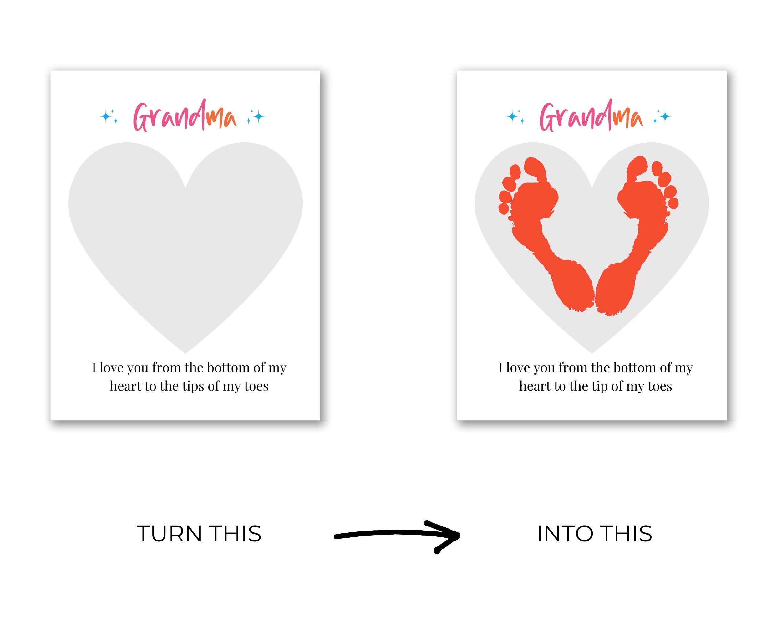 Valentine's Day Handprint Craft, Footprint for Baby, Preschool Activity ...