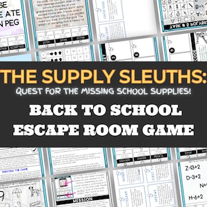 Back To School Escape Room for Kids | Birthday Party Games | Family Activities | First Day Of School Classroom | Mystery Escape Room Puzzle