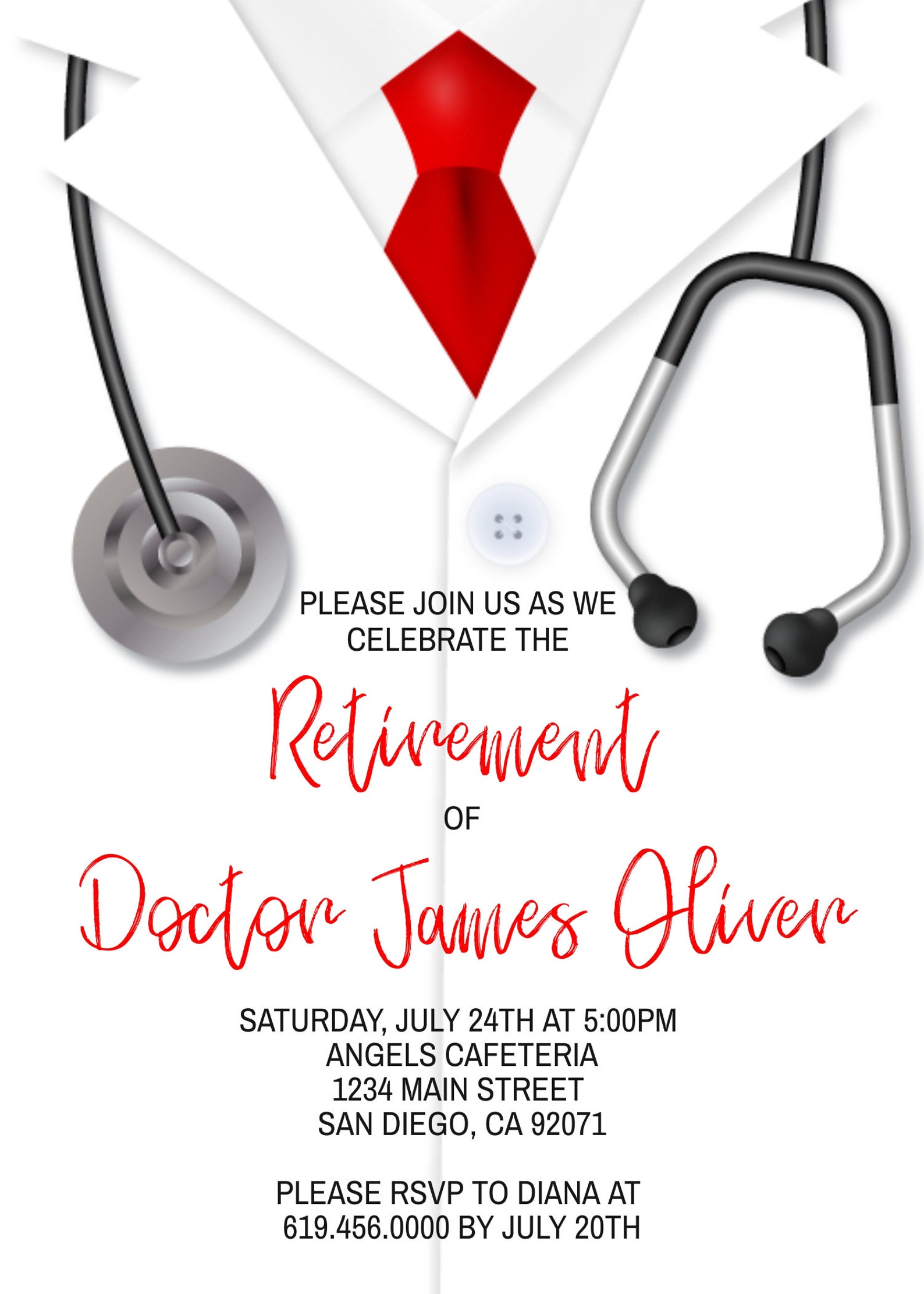 Doctor Retirement Invitations Template, Doctor Retirement Party ...