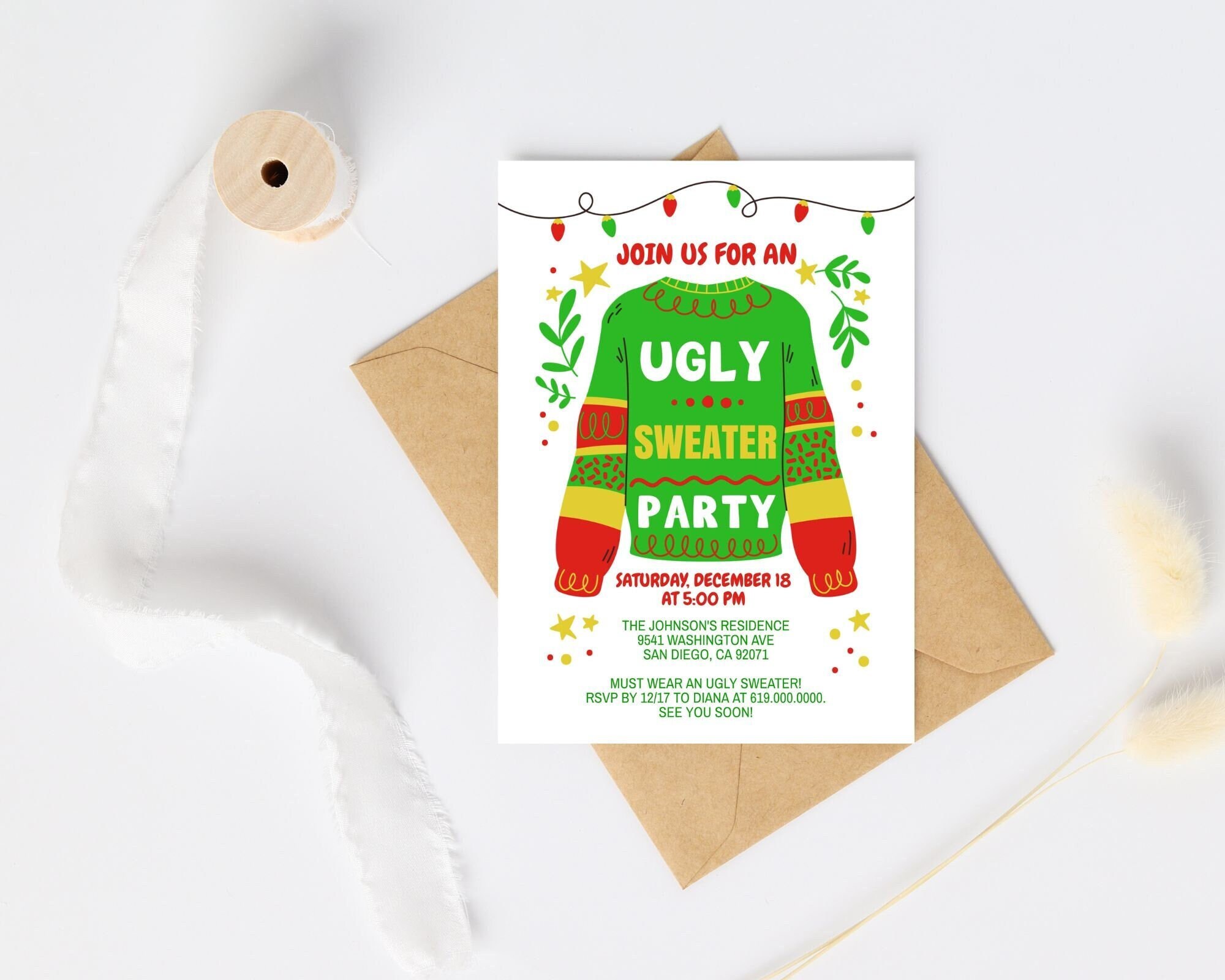 Free Ugly Sweater Party Flyer Templates