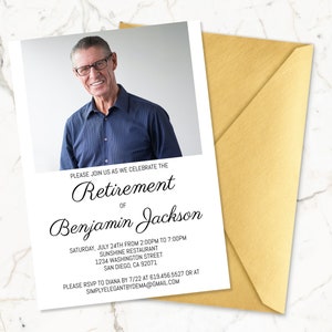 Simple Retirement Party Invitation Template for Men Women, Retirement ...