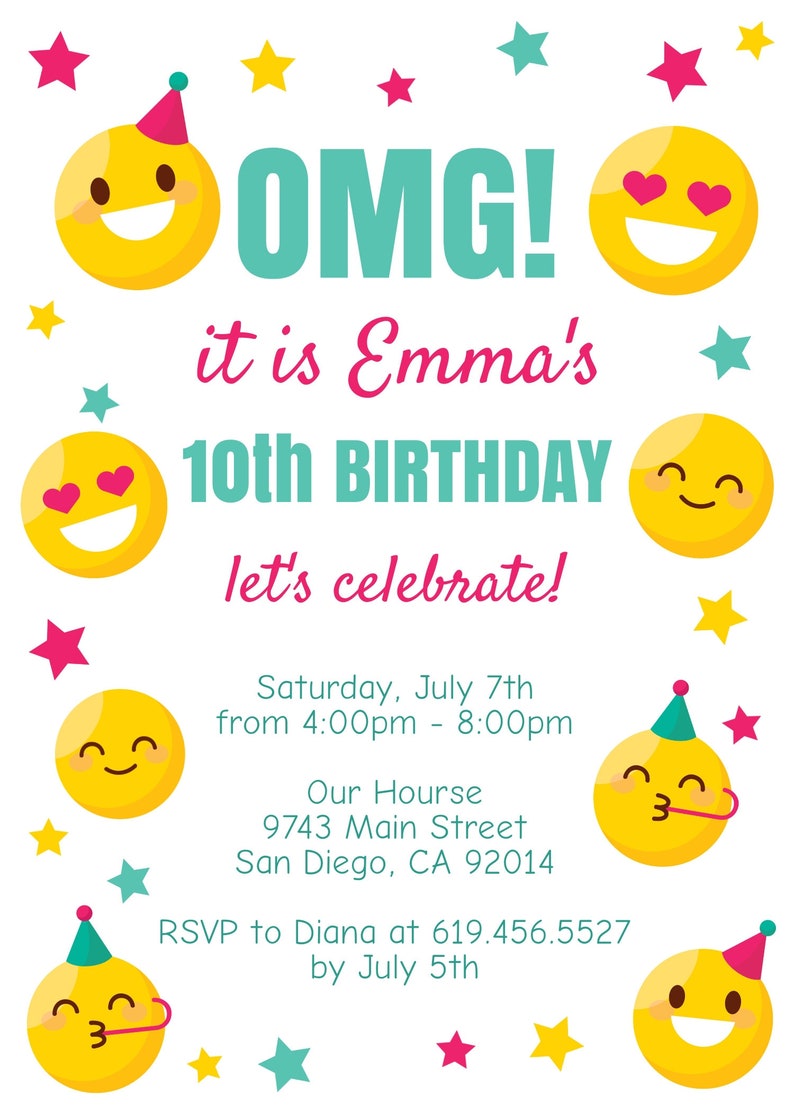 editable-emoji-birthday-invitations-for-boys-girls-kids-emoji-etsy