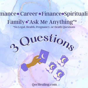Intuitive Tarot Reading: 3 Questions - Love, Career, Well-Being
