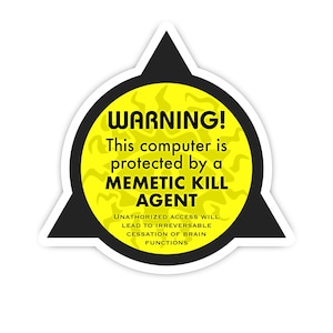 SCP Warning Sticker - Memetic Kill Agent Protection for your Computer – SCP Foundation