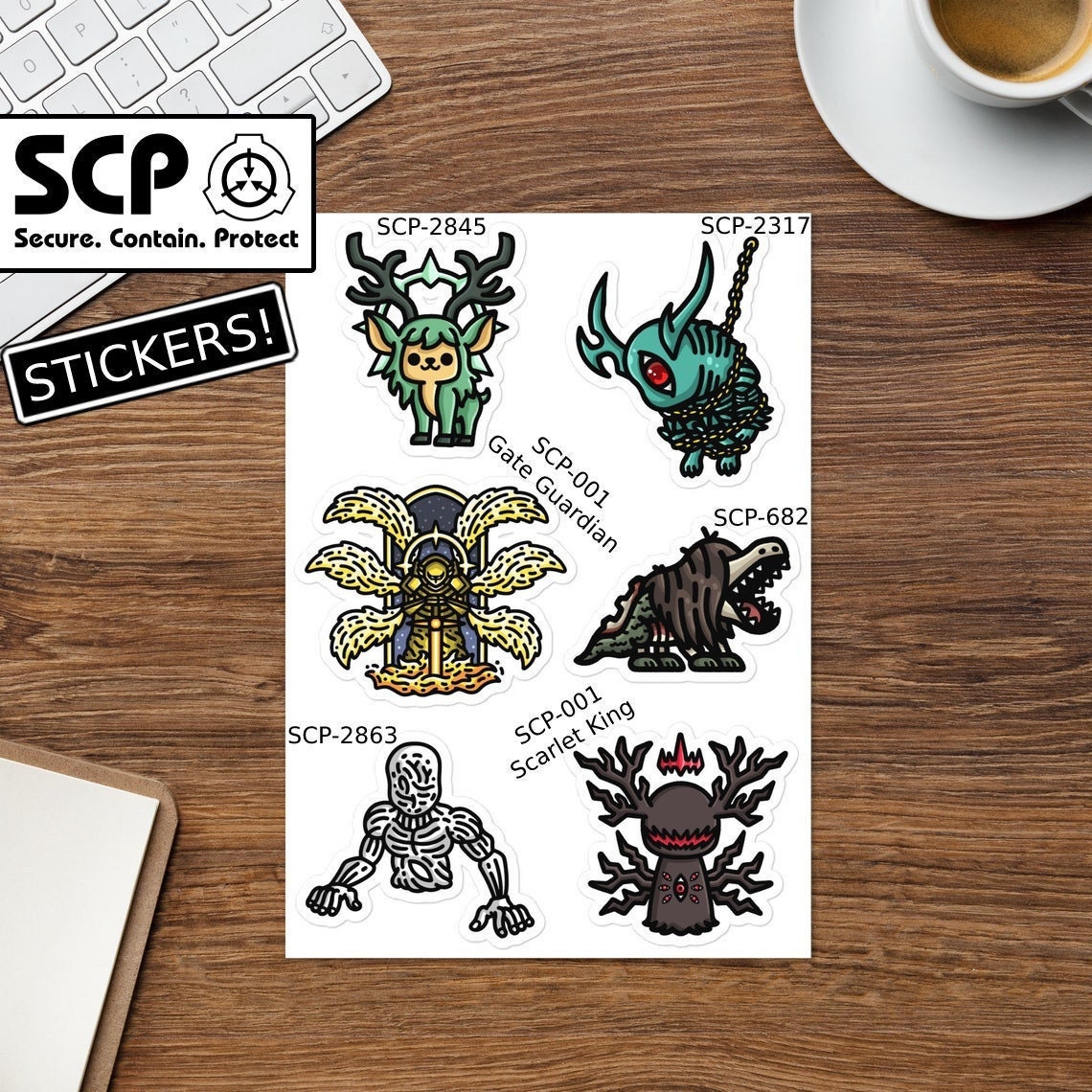 Skrunkle SCP 049 and 035 Stickers -  Israel