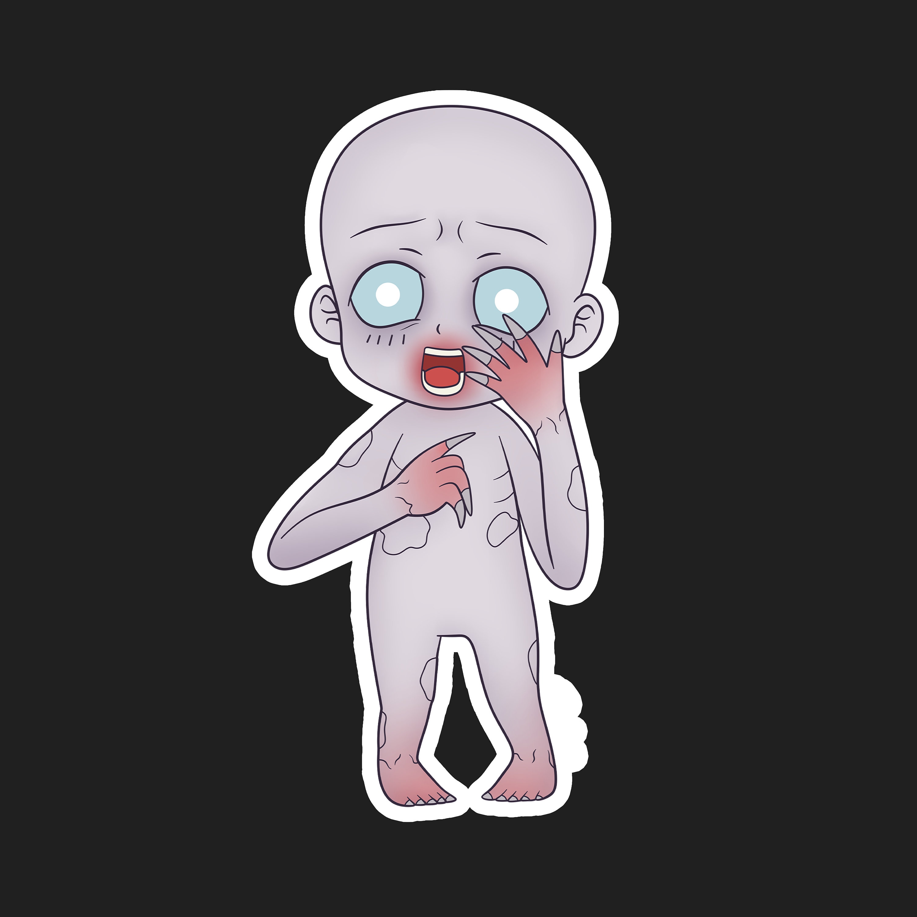 SCP 096 Kawaii Cute Chibi Shy Guy Sticker - Etsy Österreich