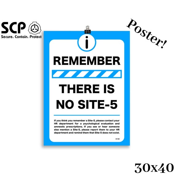 SCP Poster There is No Site-5 Scp-foundation 