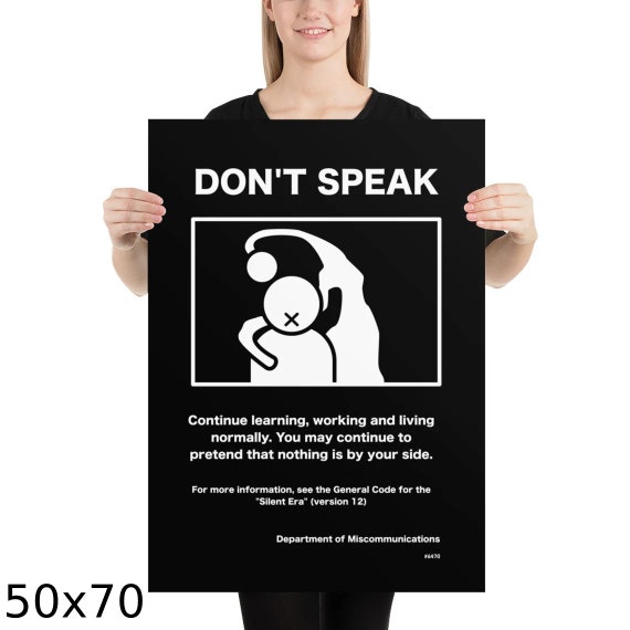 SCP WARNING Poster Don't Speak Scp-foundation Poster 