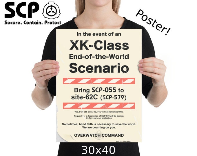 SCP Warning Poster in the Event of an XK Class End-of-the-world