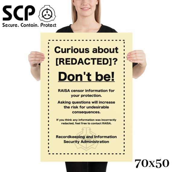 SCP WARNING Poster Don't Speak Scp-foundation Poster 