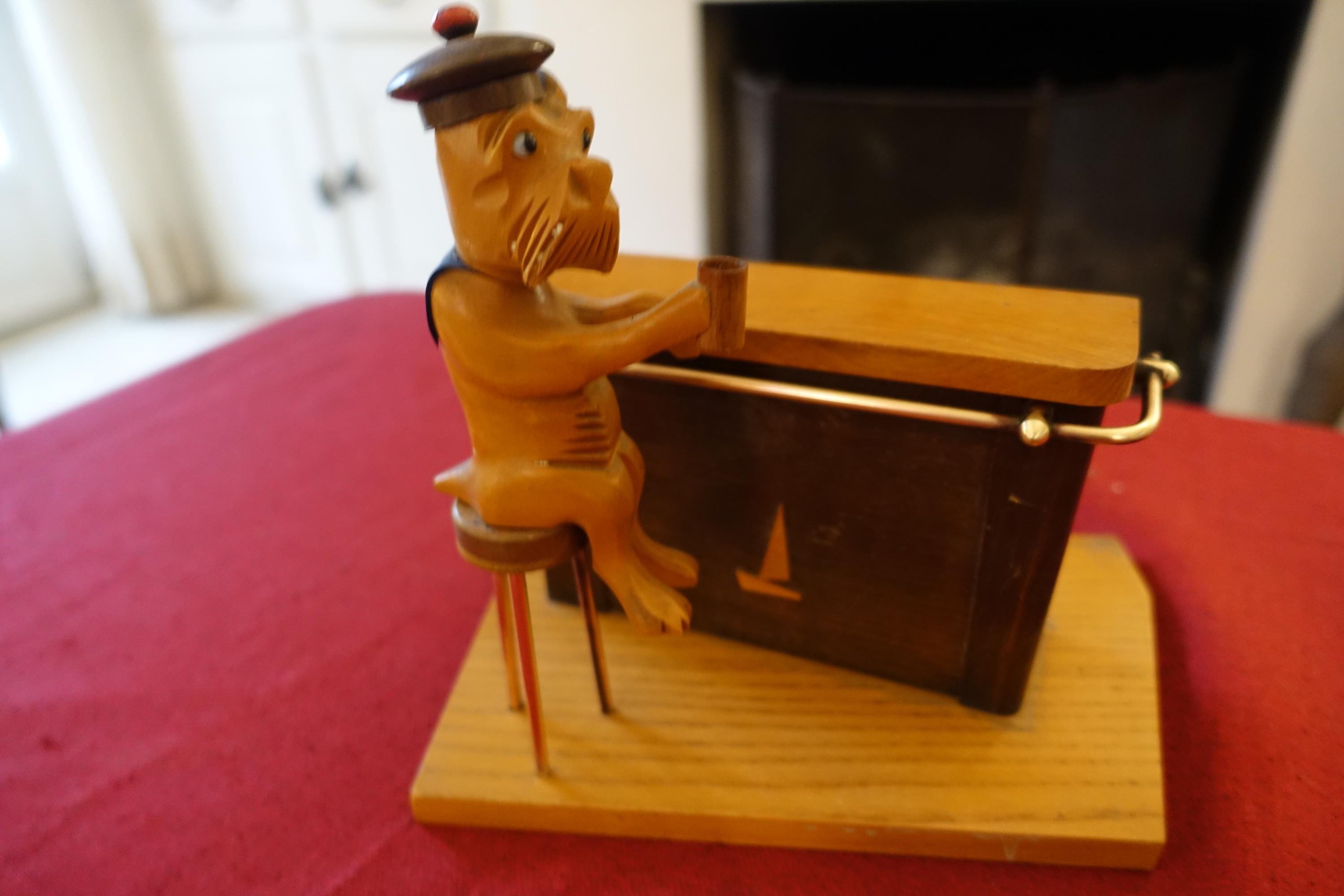 vintage Scottish dog cigarette dispenser