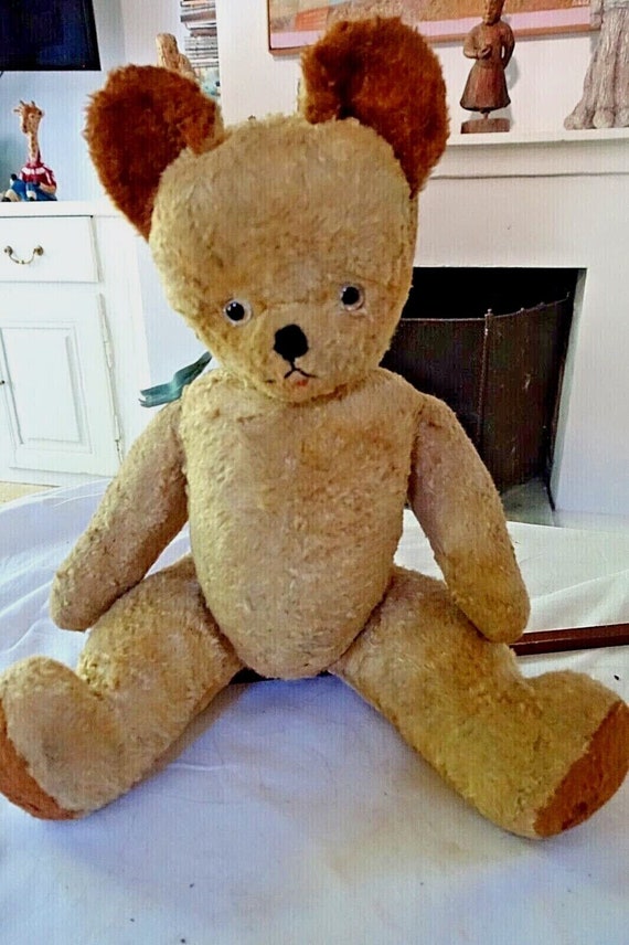 Ancien ours en peluche de collection ours d'artiste 40 cm état voir photos