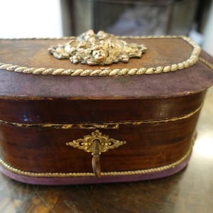 19th century mahogany and bronze jewelry box
