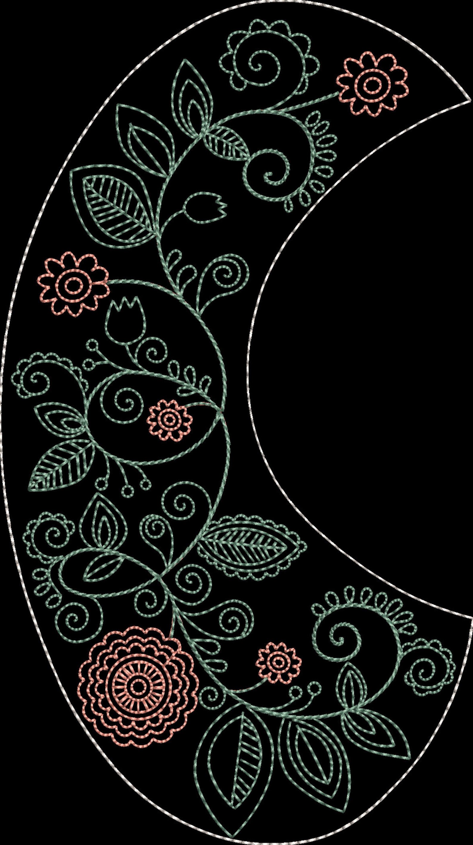 Embroidery Designs for Collars on Baby and Children's Clothing, for ...