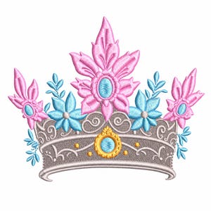 Floral wreath machine embroidery designs, 2 sizes