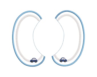 Embroidery designs for baby and children's clothing collars, for embroidery machine