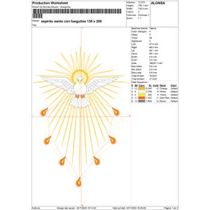 Holy Spirit Embroidery Design, 5 Sizes, for Embroidery Machine image 9