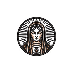 Diseño de bordado Virgen de Guadalupe - Virgen de México - 3 medidas