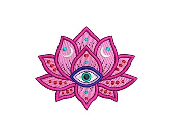Mystical Lotus Flower Embroidery Design - for Machine Embroidery + Free Downloadable Design