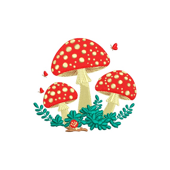 マッシュルーム様 オーダー専用ページ Embroidery Design Mushrooms