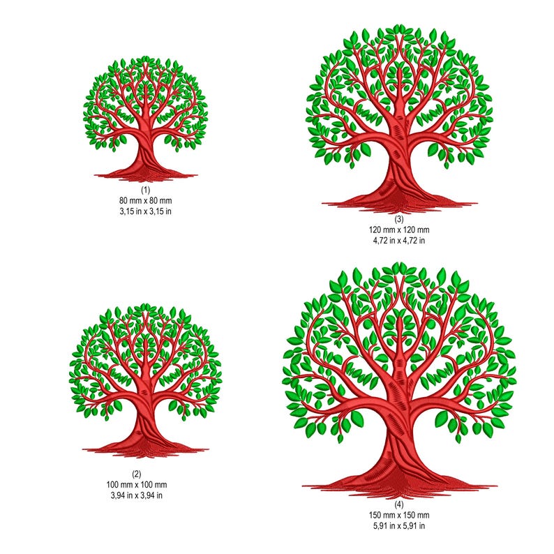 Tree of Life Machine Embroidery Designs, 4 Sizes - Etsy Canada
