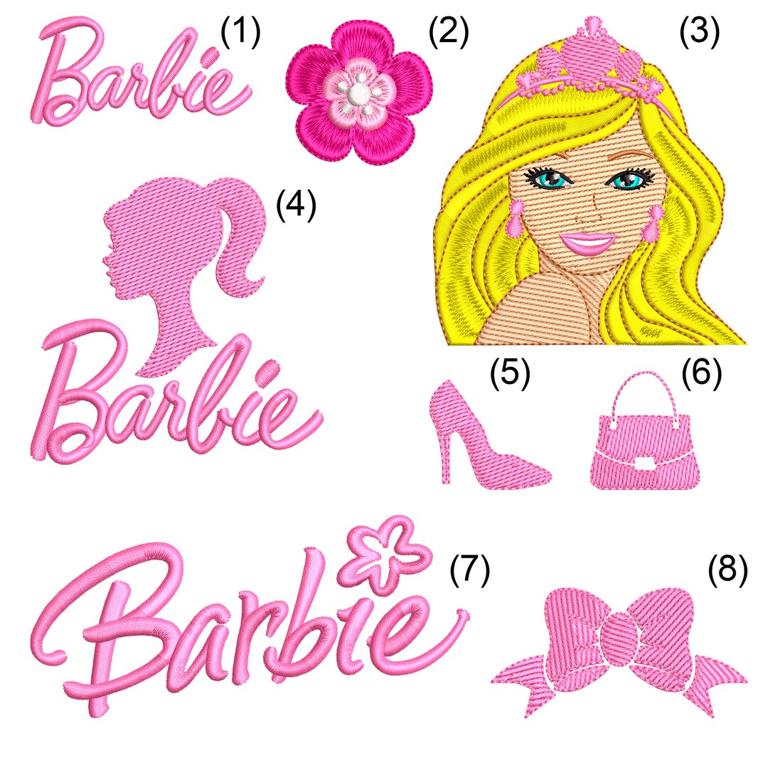 Embroidery Designs for Embroidery Machine Barbie Collection Etsy
