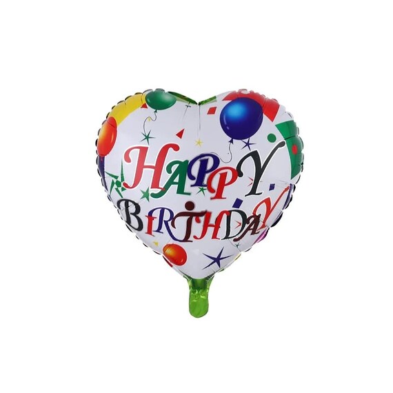 Happy Birthday Round Foil Balloon - 18 Inch Multicolor Party Decoration