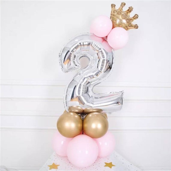 32 Inch Aluminum Foil Number Balloons Happy Birthday Digital Balloon...
