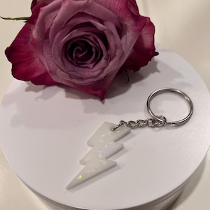 Handmade Epoxy Resin Lightning Bolt Keychain | Kawaii Bag Charm