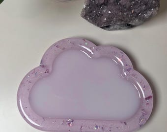 Handmade Cloud Resin Tray – Desk Organizer, Jewelry Holder