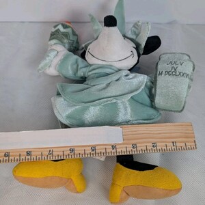 Vtg NYC World Of Disney Minnie Mouse Statue of Liberty Beanbag Plush 12" NEW image 8