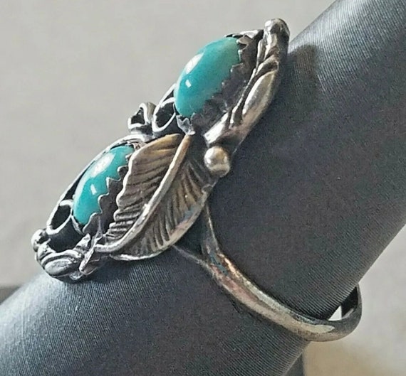 Women's Vintage Sterling Silver Native Style Two … - image 4