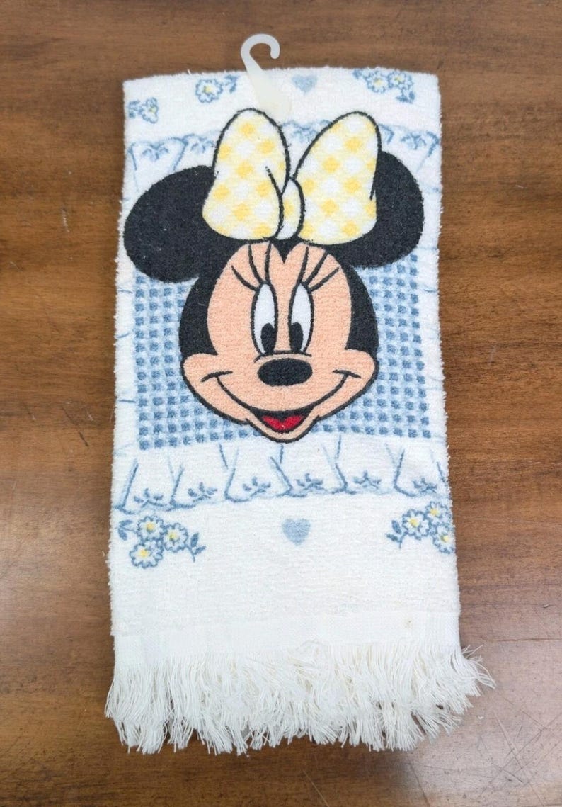 Vintage Mickey Unlimited Minnie Mouse Kitchen Hand Dish Towel NWT zdjęcie 2