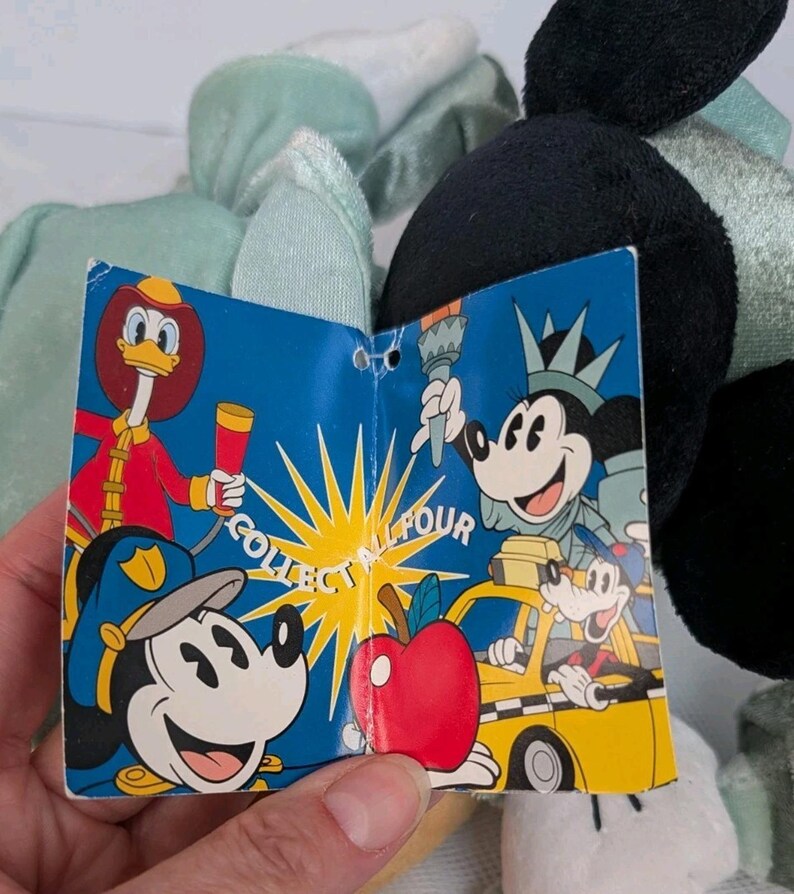 Vtg NYC World Of Disney Minnie Mouse Statue of Liberty Beanbag Plush 12" NEW image 5