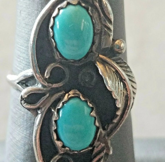 Women's Vintage Sterling Silver Native Style Two … - image 2