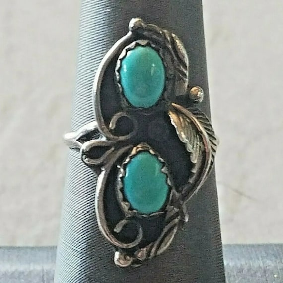 Women's Vintage Sterling Silver Native Style Two … - image 1