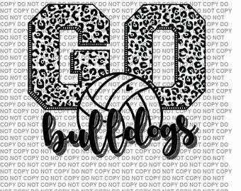 Bulldogs | Svg | Png | Pdf | Eps | Dxf | Printable | Cheer Svg | Game Day Svg | Bulldogs Svg | Cricut Files | Bulldogs Png | Volleyball Svg