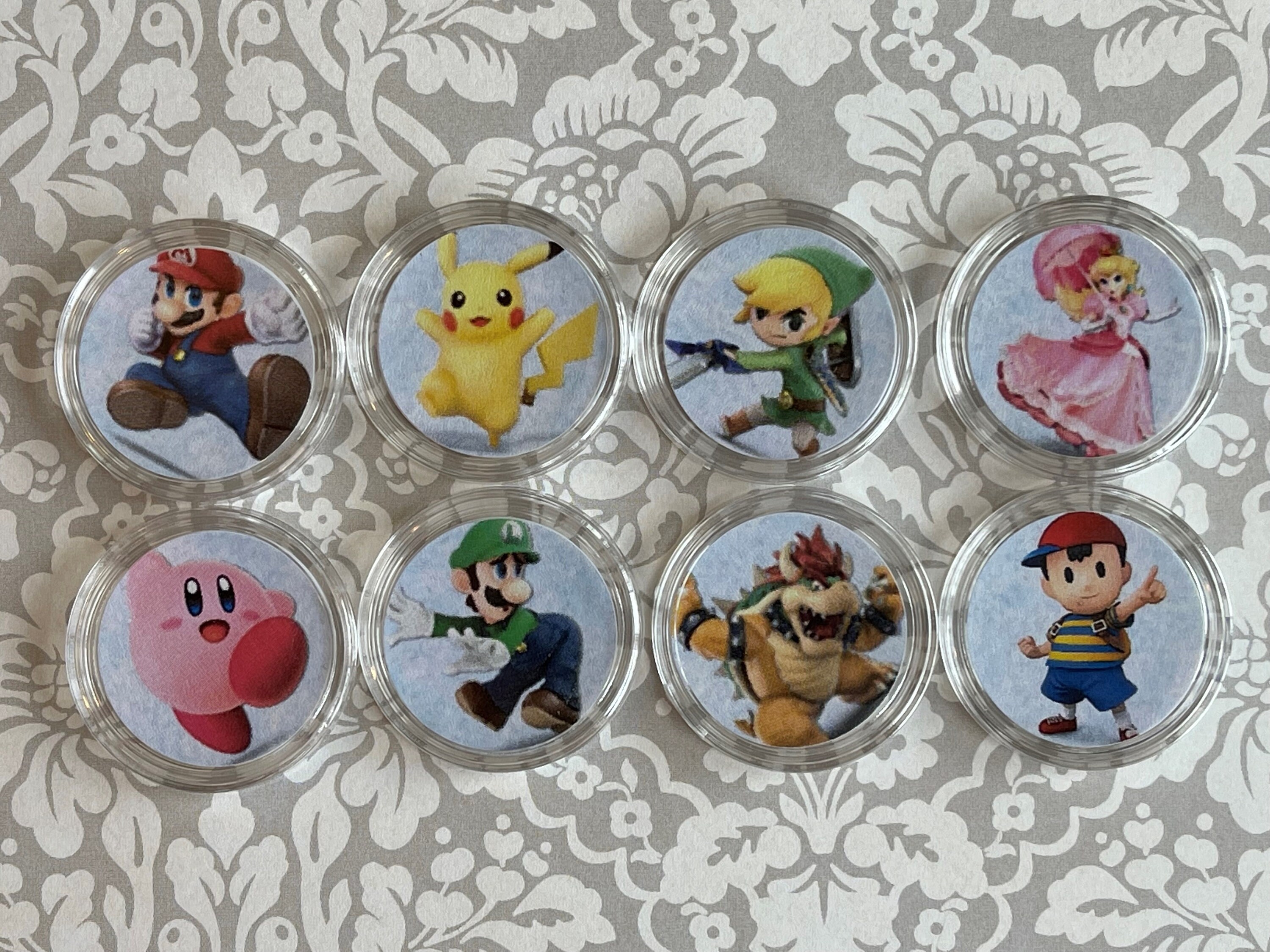 Super Smash Bros Amiibo Coins Custom Made Amiibos Choose Etsy