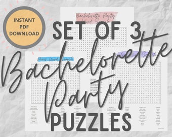 Bachelorette Party Games | Naughty Instant Download Activities | Bachelorette Penis Vulva Word Search Puzzles | Penis Games Decor