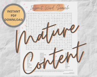 Impact BDSM Word Search Puzzle | Sexy Date Night Games bdsm Sex Puzzle | Game Night Activity | Munch Ice Breaker | Dom Sub Gifts Kink Kinky