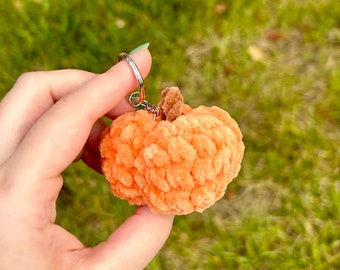 Patrón de crochet para llavero de calabaza pequeña (solo descarga en PDF) Llavero de calabaza de crochet / Patrón para llavero / Llavero de otoño / Calabazas