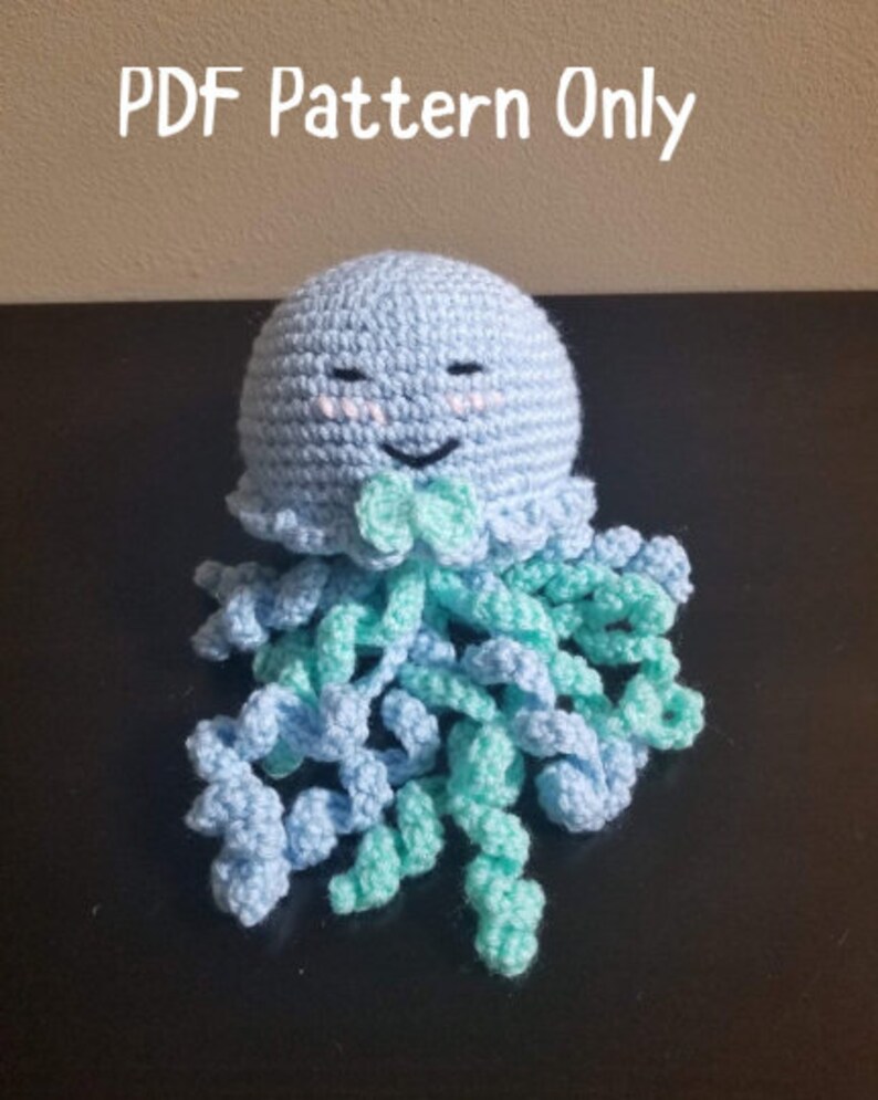 Amigurumi Jellyfish Crochet Pattern PDF Pattern Only Crochet Etsy