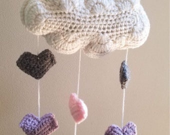 Crochet Cloud Baby Mobile Pattern (PDF Pattern Only) Crochet Plushie Pattern | Crib Mobile Crochet Cloud | Cloud Pattern