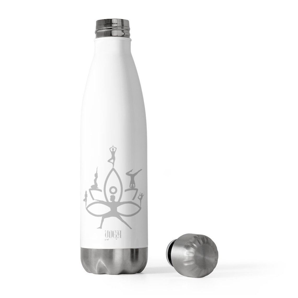 Yoga Water Bottle Yoga 20oz Insulated Water Bottle Etsy