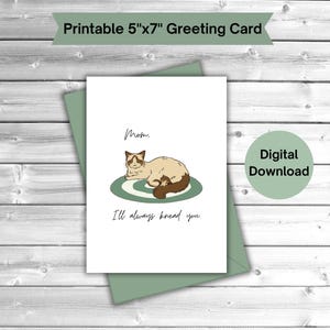 Muttertagskarte, lustige Katzenmuttertagskarte, Katzenmutterkarte, bedruckbare Karte, sofortiger Download, Katzenliebhaber Geschenk, Muttertagsgeschenk