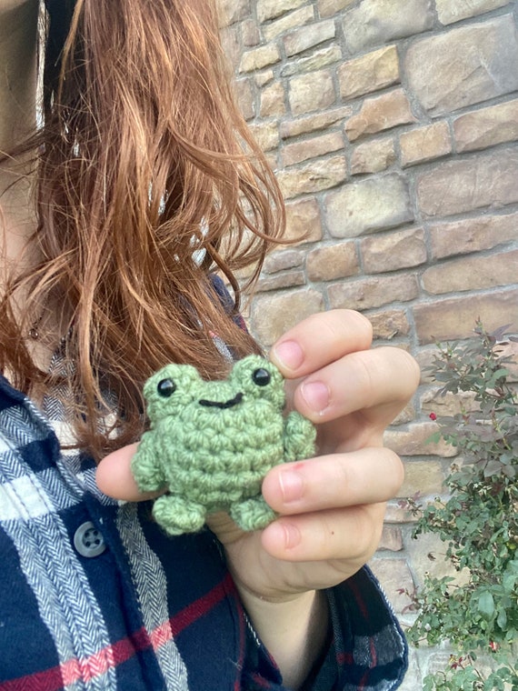 Crochet Tiny Frog Plush or Keychain Mini Frog Handmade Frog Mini Frog Plush  