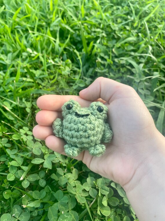 Crochet Tiny Frog Plush or Keychain Mini Frog Handmade Frog Mini