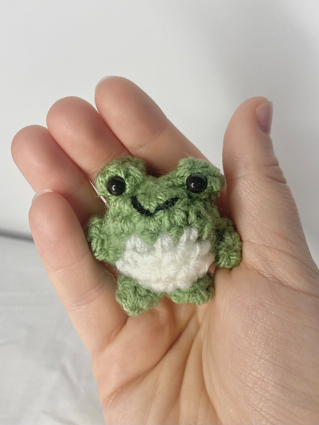 Crochet Tiny Frog Plush or Keychain Mini Frog Handmade Frog Mini Frog