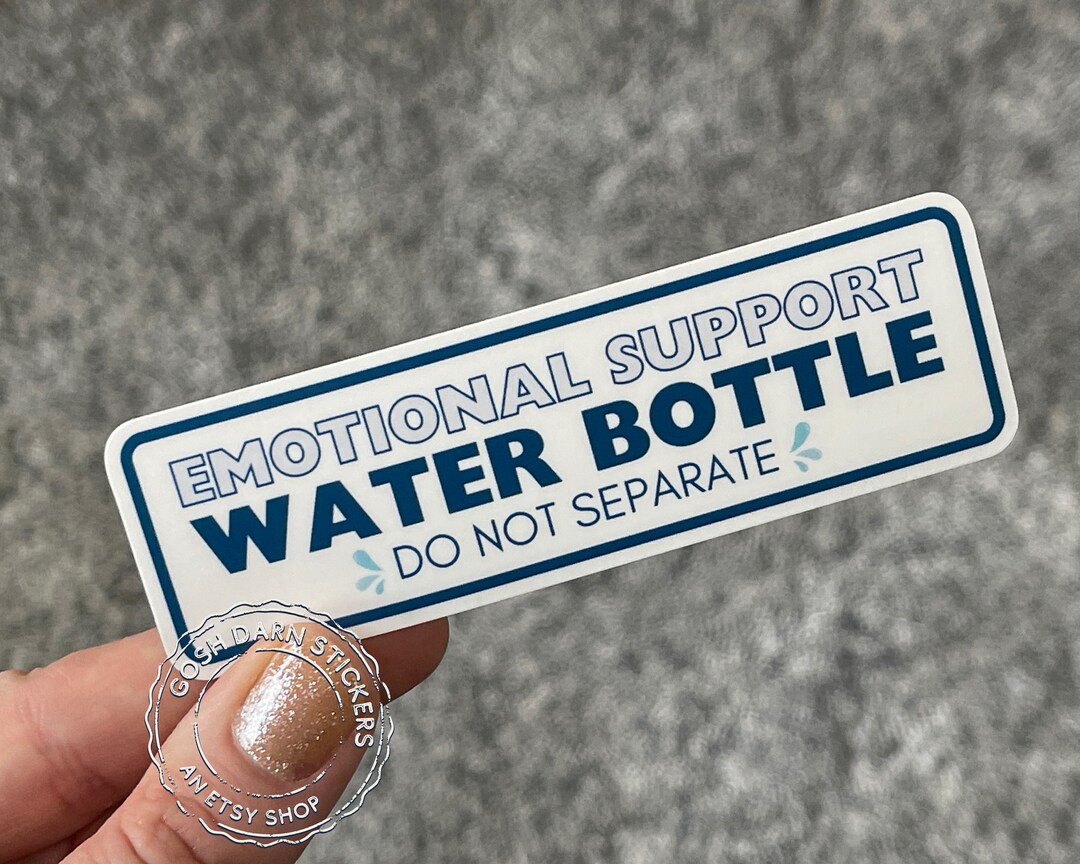 Emotional Support Water Bottle Sticker Healthcare Humor Funny Nurse ...
