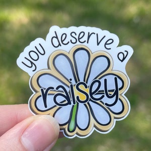 You Deserve a Raisey - Nursing Daisy Award Humor Sticker Nurse Thank you gift